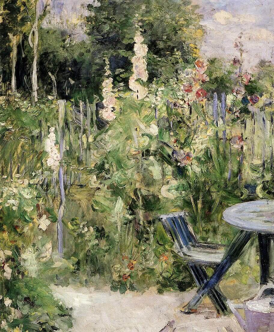 ”Stockrosor” av Berthe Morisot